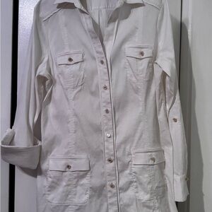 Classic White Button-Up Blouse